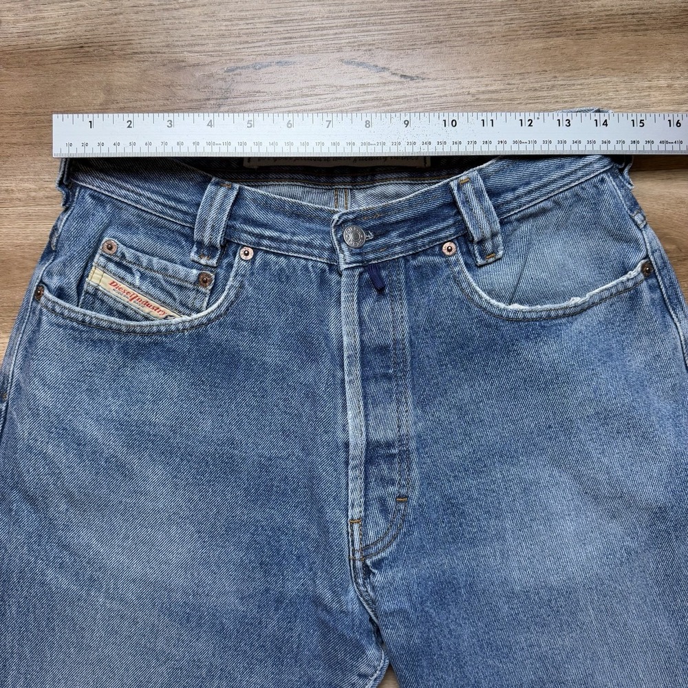 Vintage Diesel Saddle Jeans Men 28x31 Blue Loose Tapered Distressed Fade (Tag31) - Picture 9 of 13